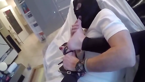 Shemale dominates her lover and fucks him with her big ass