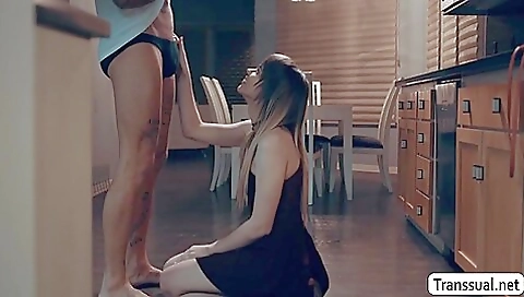 Titty bareback & deepthroat sex game with a hot brunette