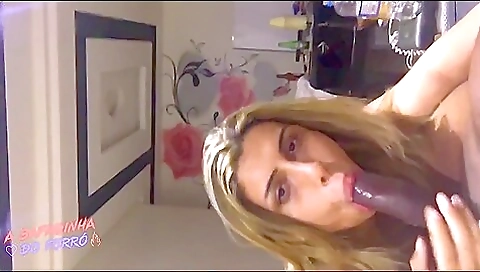 Hot amateur blonde sucks and receives cumshot on her face