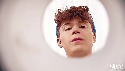 Brunette teen with small tits gets fucked on the bed