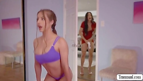 Tattooed maid is fucked in the kitchen by the boss