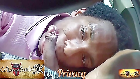 Ebony girl with a big cock and a deep throat is enjoying it