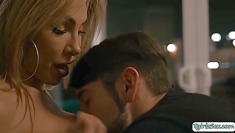 Tattooed milf gets her asshole fucked by her stepson