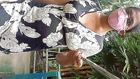 Big natural tits amateur solo video in sunny weather