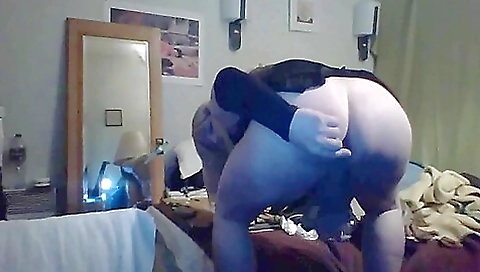 Busty mature with a big booty is playing with her dildo