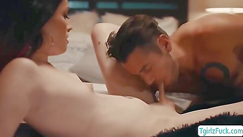 Brunette takes her boyfriend's dick and deepthorn it